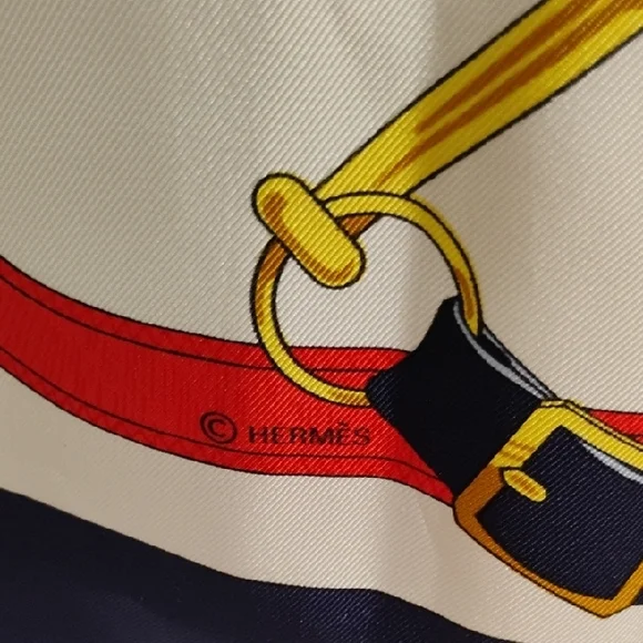 FIRM PRICE! Authentic Hermes Eperon Dor Tellier Printed Silk Shawl Scarf/Box/Bag - Picture 4 of 15